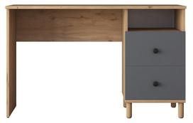 Rašomasis stalas su spintele Kalune Design HA109 893RAN3332, 120 cm x 50 cm, 73.8 cm, antracito sp./riešuto sp.