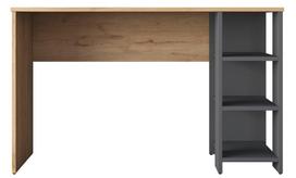 Rašomasis stalas su lentyna Kalune Design HA108 2585, 120 cm x 45 cm, 73.8 cm, antracito sp./riešuto sp.