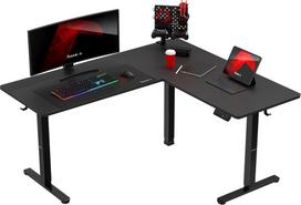 huzaro stalai juodas - Kompiuterinių žaidimų stalas reguliuojamo aukščio Huzaro Hero 9.5, 160 cm x 60 cm, 72 - 118 cm, juoda sp. - 1 nuotrauka