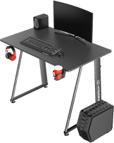 Kompiuterinių žaidimų stalas Ultradesk Enter V2, 113 cm x 61 cm, 76 cm, juoda sp.
