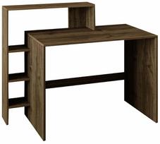 Rašomasis stalas su lentyna Kalune Design Amber 382NRC1420, 55 cm x 121.8 cm, 96 cm, riešuto sp.