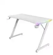 Kompiuterinių žaidimų stalas Trust GXT 709 LUMINUS, 120 cm x 60 cm, 74 cm, balta sp.