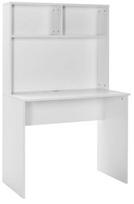 Rašomasis stalas su lentyna Kalune Design CMU-190-BB-1, 90 cm x 52 cm, 148 cm, balta sp.