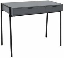 Rašomasis stalas su stalčiais Akord Furniture Factory Zentia, 100 cm x 45 cm, 80.5 cm, grafito sp./juoda sp.