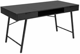 Rašomasis stalas su stalčiais Akord Furniture Factory Arden, 120 cm x 50 cm, 80.5 cm, juoda sp.