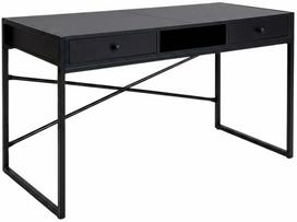 Rašomasis stalas su stalčiais Akord Furniture Factory Elonis, 123 cm x 48 cm, 80.5 cm, juoda sp.
