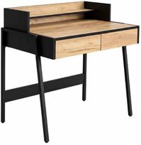 Rašomasis stalas su stalčiais Akord Furniture Factory Flux, 48 cm x 78 cm, 95 cm, juoda sp./oak craft sp.