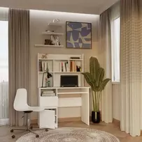 Rašomasis stalas su stalčiais Porto, 98 cm x 51 cm, 145 cm, balta sp.