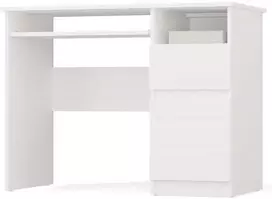 Rašomasis stalas su spintele Porto Right, 98.5 cm x 51 cm, 75.5 cm, balta sp.