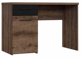 Rašomasis stalas su spintele Forte Jacky JCKB20-N09T, 110 cm x 52.7 cm, 76.5 cm, ruda sp./juoda sp.