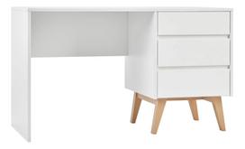 Rašomasis stalas su stalčiais Pinio Swing, 125 cm x 62.5 cm, 75 cm, balta sp.