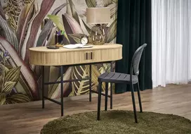 Rašomasis stalas B51, 55 cm x 120 cm, 75 cm, juoda sp./smėlio sp.