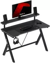 Kompiuterinių žaidimų stalas Huzaro Hero 1.9, 120 cm x 56 cm, 75 cm, juoda sp.