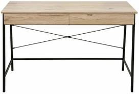 rasomasis stalas 60 - Rašomasis stalas su stalčiais Home4you Hannes 40911, 120 cm x 60 cm, 76 cm, rustic sp. - 1 nuotrauka