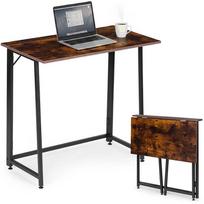 Sulankstomas rašomasis stalas ModernHome Loft Style, 80 cm x 45 cm, 76 cm, riešuto sp.