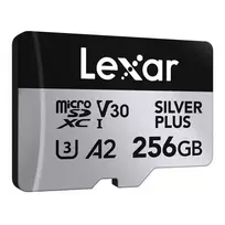 a2 kortele - Lexar 256GB Micro SDXC Professional Sidabrinis Plus UHS-I/U3/A2 4K - 3 nuotrauka