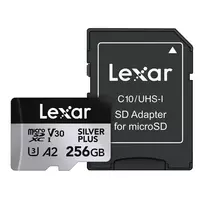 a2 kortele - Lexar 256GB Micro SDXC Professional Sidabrinis Plus UHS-I/U3/A2 4K - 4 nuotrauka