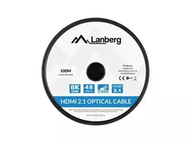 hdmi 2.1 optical - LANBERG HDMI CABLE M/M V2.1 100M 8K OPTYCZNY AOC - 3 nuotrauka