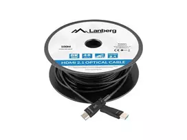hdmi 2.1 optical - LANBERG HDMI CABLE M/M V2.1 100M 8K OPTYCZNY AOC - 4 nuotrauka