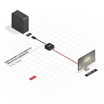 displayport 2.1 kabelis - LINDY 41068 - 2 nuotrauka