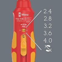 atsuktuvas - Wera VDE 7516 Dinamometrinis atsuktuvas 2,4-4,0 Nm (Insulated) - 5 nuotrauka