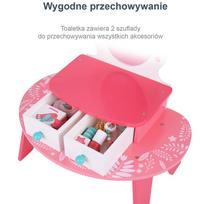 vaikiskas kosmetiniai staliukai - Medinis kosmetinis staliukas su veidrodžiu ir priedais Tooky Toy - 6 nuotrauka