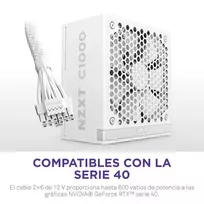maitinimo blokas 80 plus gold - Nzxt C1000 Gold ATX 3.1 White 1000W - 8 nuotrauka