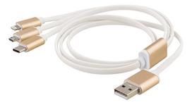 lightning usb a laidas - EPZI USB-C, lightining, micro USB, 1m, baltas / USB-MULTI10 - 3 nuotrauka