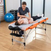 masazo lova - Masažo stalas Bodyfit, juodas/oranžinis - 7 nuotrauka