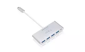 usb 2.4 a - iogear GUH3C4PD, USB 3.2 Gen 1 (3.1 Gen 1) Type-C, USB 3.2 Gen 1 (3.1 Gen 1) Type-A, 5000Mbit/s, Baltas, Windows 10, Windows 7, Windows 8, Windows 8.1, Mac OS X 10.7 Lion - 2 nuotrauka