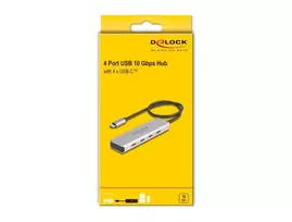 aliuminio kabeliai - Delock USB 10Gbps USB Type-C šakotuvas su 4 x USB Type-C lizdu - 3 nuotrauka