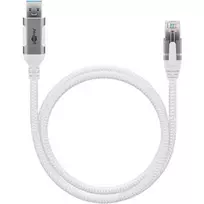 usb ethernet adapteris - Goobay 74161 tinklo kabelis 5 m Cat6 baltas (White) - 4 nuotrauka