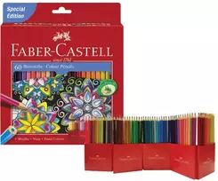 faber castell - Spalvoti pieštukai Faber-Castell CASTLE, 60 spalvų - 2 nuotrauka