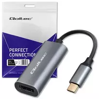 hdmi i usb 3 0 adapteris - Qoltec USB-C į HDMI 4K 60Hz adapteris Juodas (Black) - 2 nuotrauka