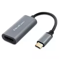hdmi i usb 3 0 adapteris - Qoltec USB-C į HDMI 4K 60Hz adapteris Juodas (Black) - 4 nuotrauka