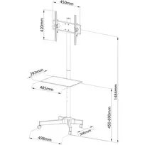 lcd stovas - Techly ICA-TR21 | 139,7 cm (55") (Juodas) - 8 nuotrauka