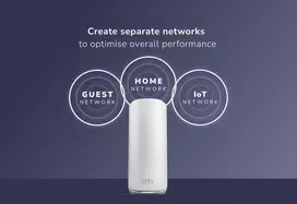 wifi 6 ghz marsrutizatorius - NETGEAR Orbi 870 3-pak (RBE873-100EUS) Baltas (White) - 2 nuotrauka