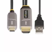 hdmi hdmi kabelis 15m - StarTech 30ft (9.15m) USB-C to HDMI 2.0 Active Optical Cable, 4K 60Hz Juodas (Black) - 5 nuotrauka
