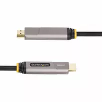 hdmi hdmi kabelis 15m - StarTech 30ft (9.15m) USB-C to HDMI 2.0 Active Optical Cable, 4K 60Hz Juodas (Black) - 6 nuotrauka