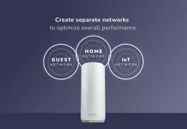 wi fi 7 routeris - NETGEAR Orbi 870 Tri-band Wi-Fi 7 Router (RBE872-100EUS) Balta (White) - 3 nuotrauka