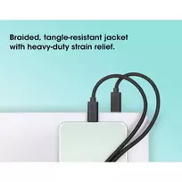 usb 100w laidas - Manhattan 355810 USB-C į USB-C krovimo kabelis 100W 2m Juodas (Black) - 2 nuotrauka