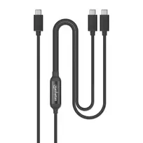 usb 100w laidas - Manhattan 355810 USB-C į USB-C krovimo kabelis 100W 2m Juodas (Black) - 7 nuotrauka