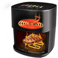 karsto oro gruzdintuve - Cecotec Cecofry&Grill Duoheat 6500 Juodas (Black) - 4 nuotrauka