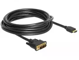 hdmi to dvi d - Delock DVI 18+1 Male to HDMI-A Male 5m Black - 2 nuotrauka