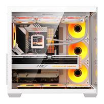 baltas korpusas - DarkFlash C280 kompiuterio korpusas, Midi Tower, grūdintas stiklas - Balta (White) - 4 nuotrauka