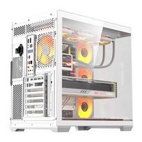 baltas korpusas - DarkFlash C280 kompiuterio korpusas, Midi Tower, grūdintas stiklas - Balta (White) - 5 nuotrauka