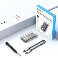 usb c kabelis - Orico TC10-MS MSATA USB-C 3.2 5Gb/s Disko dėžutė - Skaidri (Transparent) - 2 nuotrauka