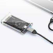 usb c kabelis - Orico TC10-MS MSATA USB-C 3.2 5Gb/s Disko dėžutė - Skaidri (Transparent) - 5 nuotrauka