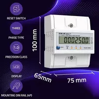itampos keitiklis - Qoltec 50980 trifazis energijos skaitiklis su atstatymu 400V 100A - 3 nuotrauka