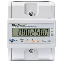 itampos keitiklis - Qoltec 50980 trifazis energijos skaitiklis su atstatymu 400V 100A - 7 nuotrauka